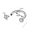 Piercing Circular Rosca Interna Zircônia Aço Cirurgico 316L